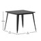 Merrick Lane Dryden Indoor/Outdoor Dining Table with Umbrella Hole, 36" Square All Weather Poly Resin Top and Steel Base